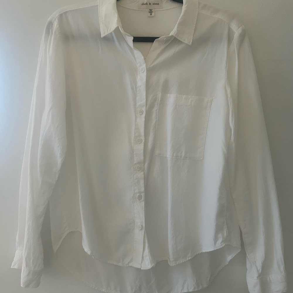Cloth & Stone White Button Down Shirt
